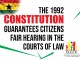 ​The Constitution of Ghana guarantees fair trial and hearing in the court of law for all citizens. Let's celebrate the fundamental law of the land