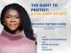 ​Is the right to protest a Civic Right or not? NCCE's Chairperson, Kathleen Addy will be addressing Rotary Club members-Ring Road Central