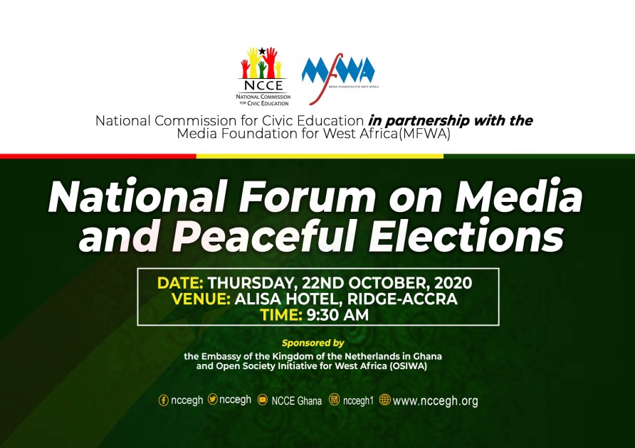 National Forum On Media And Peaceful Elections Ncce Ghana